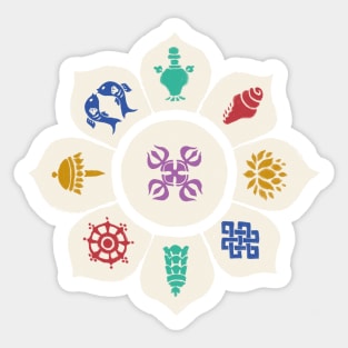 8 Auspicious Symbols Sticker